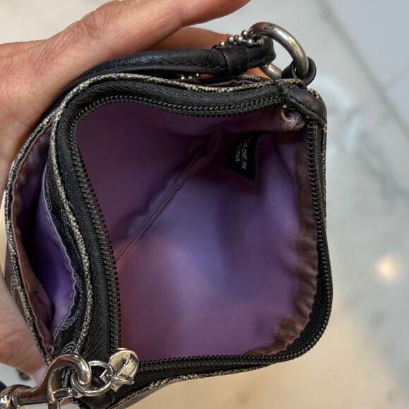 Coach Waverly Opt Art Dotted Saffiano Leather Pouch Clutch Wristlet - Picture 14 of 15